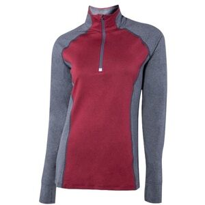 Noble Outfitters equestrian Athena Quarter Zip - Merlot  size XL